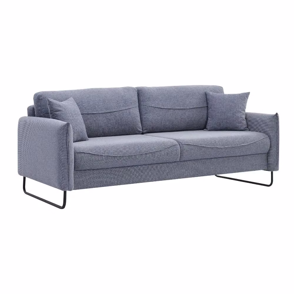 Divano letto moderno Fly a 3 posti in tessuto grigio L: 214 cm, P: 108 cm, H: 96 cm – 2