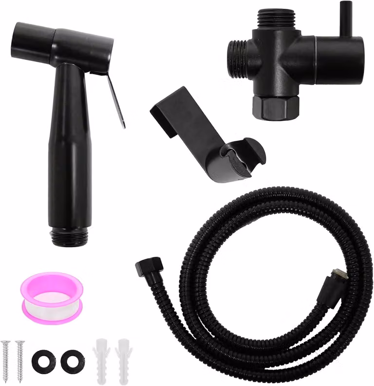 Doccia e bidet multifunzione in acciaio inossidabile, con valvola G1/2" e attacco G3/8", per l'igiene personale