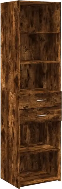 Credenza | Madia | Buffet da pranzo | Armadio da pranzo Rovere Fumo 50x42,5x185 cm in Legno Multistrato