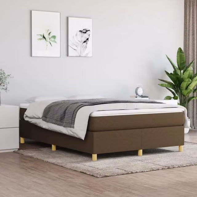 Letto Ibrido con Giroletto a Molle e Materasso vidaXL, Marrone e Bianco, L/P/H: 140 x 190 x 35 cm – 1