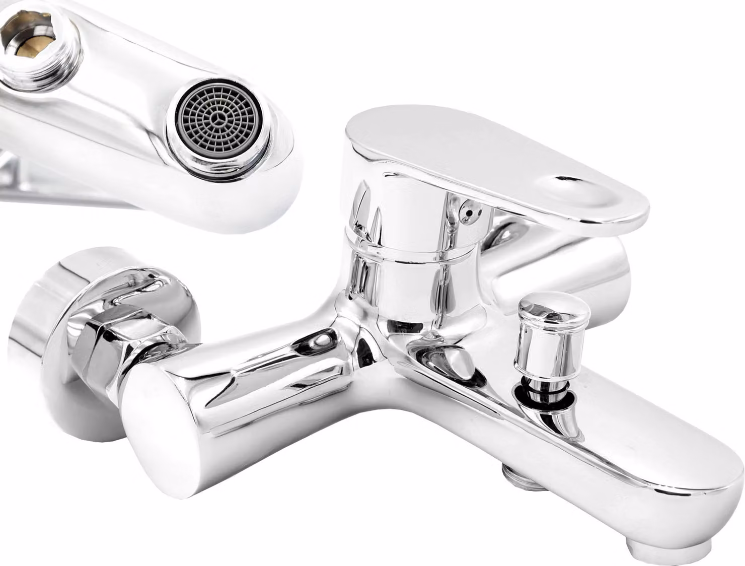 Granitan - Rubinetto per bidet - Rubinetto da bagno - Cartuccia in Vetroceramica - Ottone - Cromo - Montaggio a parete - COBI