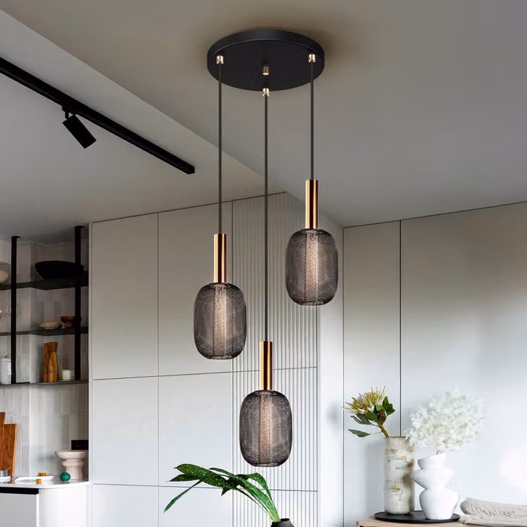 Schuller Valencia Lampada a sospensione Micron, dimmerabile, Nero, Soggiorno / Sala da pranzo, Metallo, Lampada a sospensione