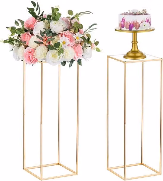Vaso di Fiori Alto 80cm - Decorazione Florale Geometrica per Matrimoni e Feste