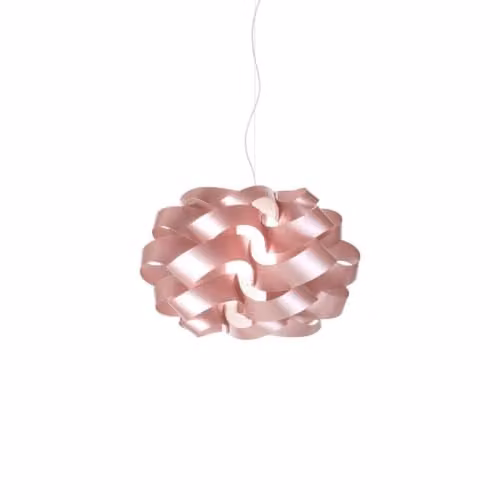 Lampadario Moderno Polilux ® Pink Metal E Metallo Cromo 3 Luci E27