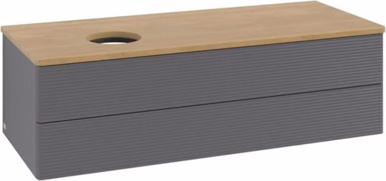 V&B Mobiletto con struttura frontale, con illuminazione Antao 120x36x50cm, WBP hon. Oa, Antrac. m Lac