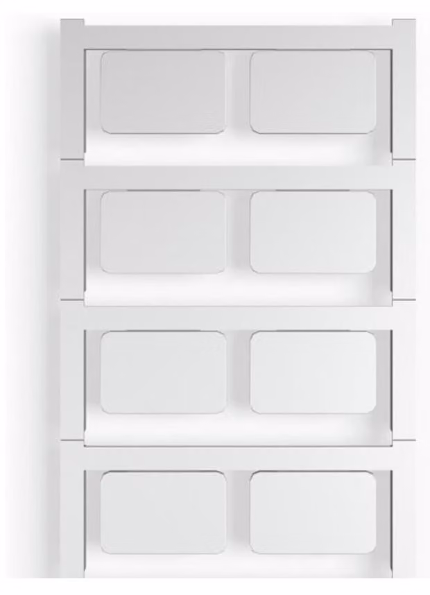 Weidmüller SM 27/18 K MC NE GR, Etichette per morsettiere, 80 pezzi, Poliammide, Grigio, -40 - 100 °C, V2