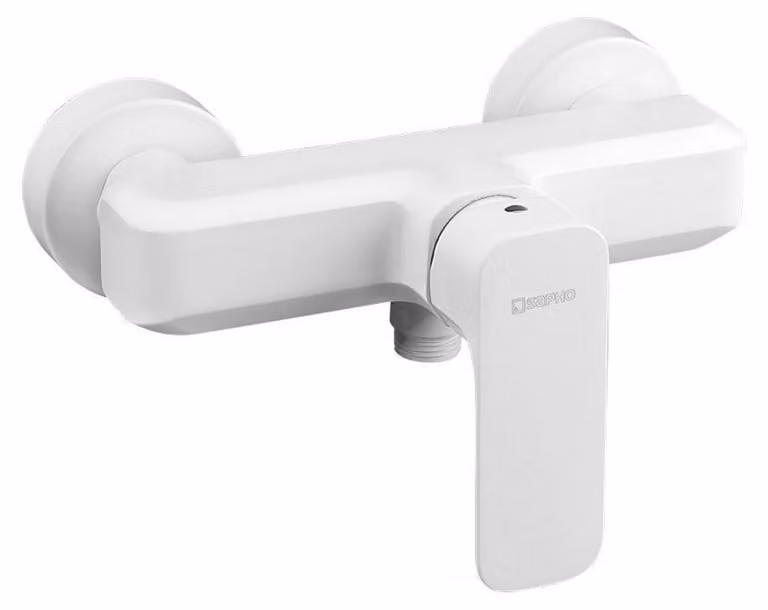 Sapho Spy - Miscelatore per doccia, bianco opaco PY11/14