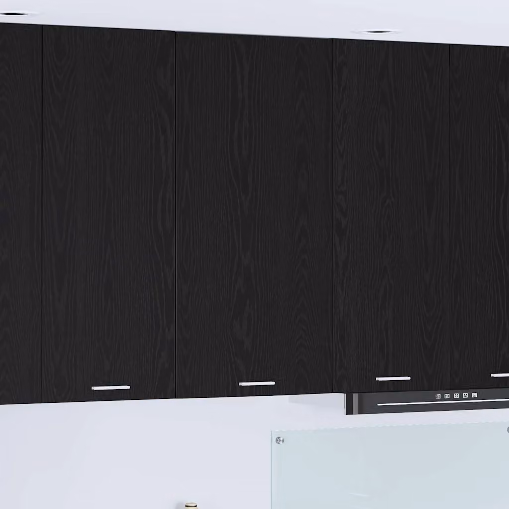 Armadio pensile da cucina moderno vidaXL in legno nero e bianco L 50 cm, P 31 cm, H 100 cm