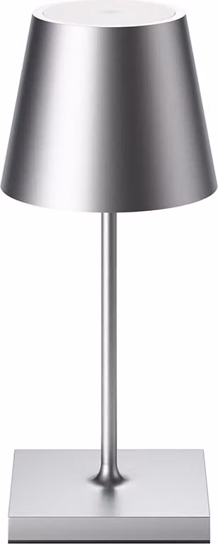 Sigor lampada da tavolo ricaricabile NUINDIE USB-C Mini 250 mm argento