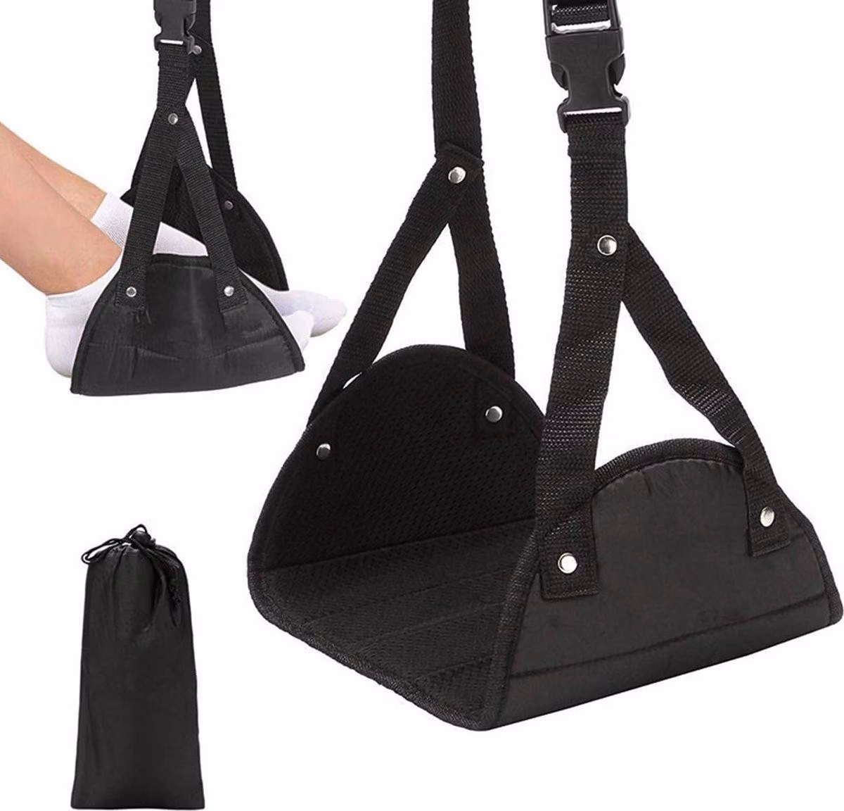 Supporto per i piedi portatile e sospeso, ideale per viaggi e ufficio