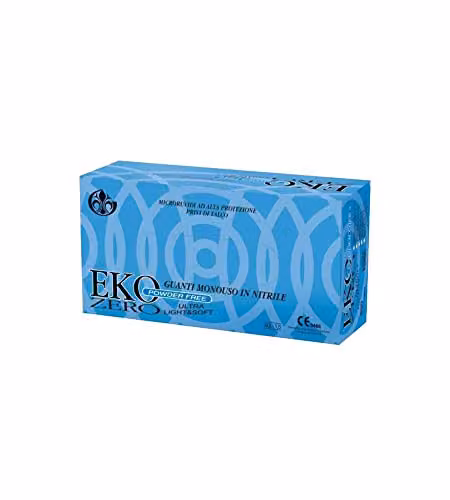 Guanti Nitrile Eko Zero Powder Free Pz 100 S