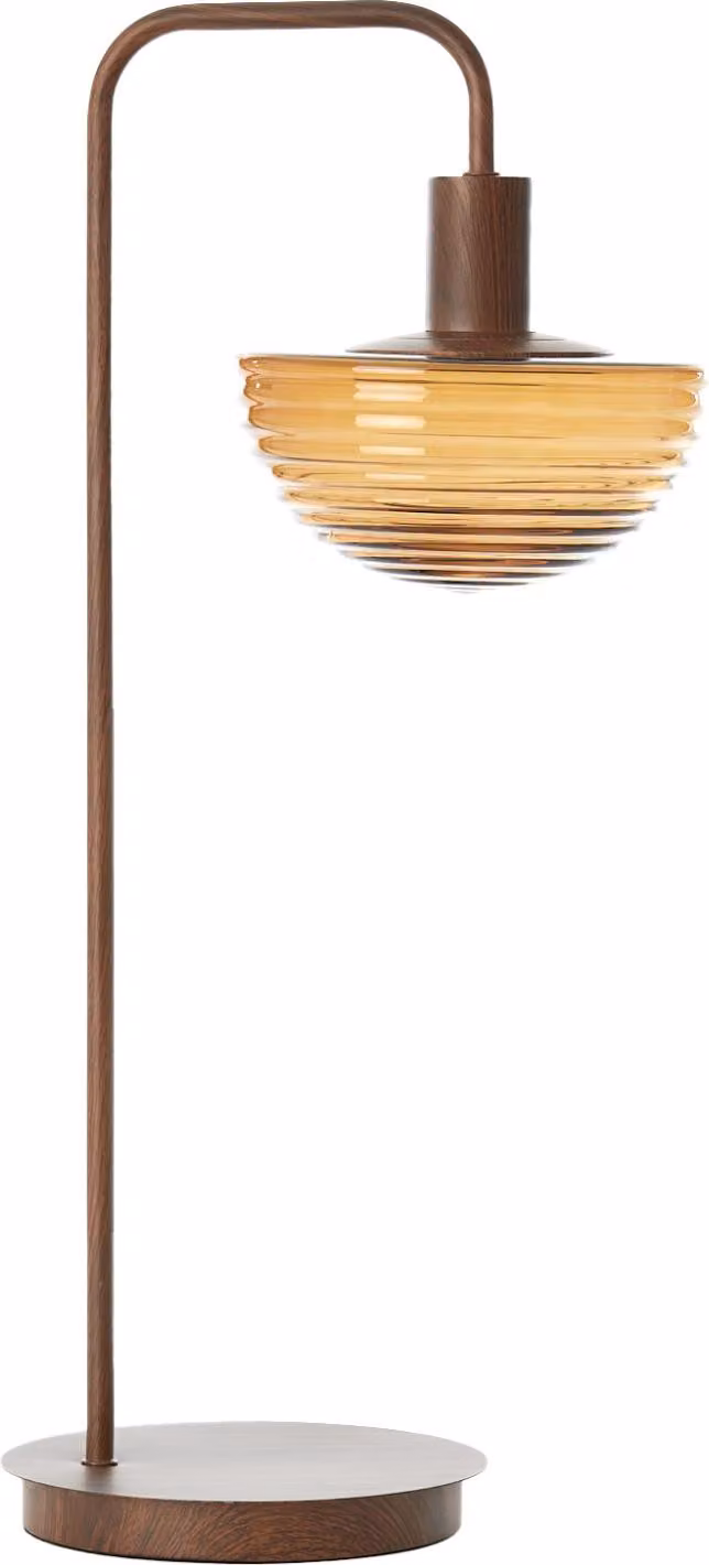 Lampada da tavolo - marrone - Baylie - vetro metallo - lampada da scrivania - E27 - 1891152 - Light & Living