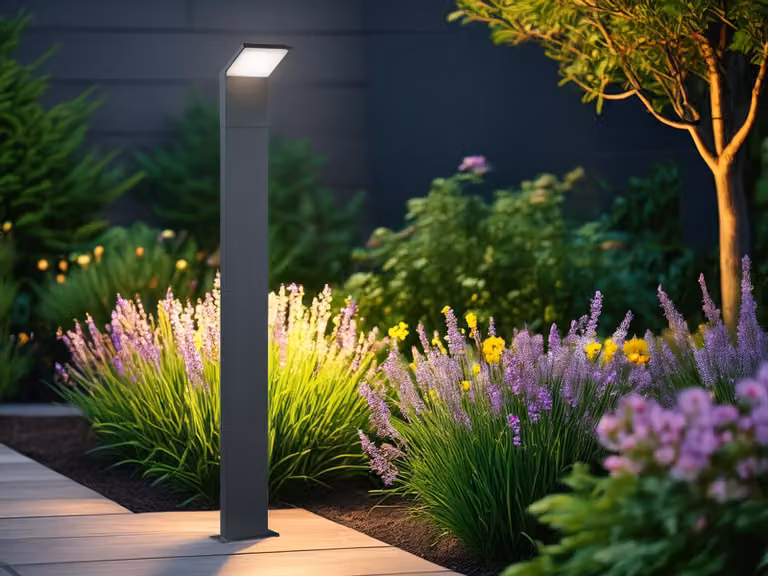 Lampada da esterno a LED, alluminio antracite, 9W, 900 lumen, 3000K, 12,5x14x100 cm