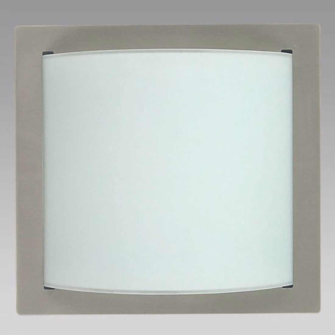 Plafoniera WOX, 2 attacchi E27/40W, finitura nickel satinato, L: 350, H: 350, dimmerabile