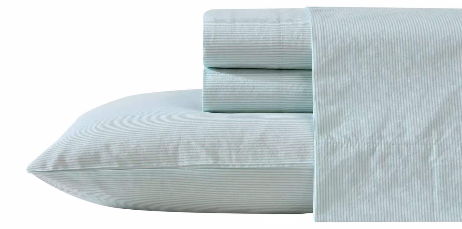 Set di lenzuola matrimoniali, composto da 4 pezzi, 100% cotone percal, colore bianco