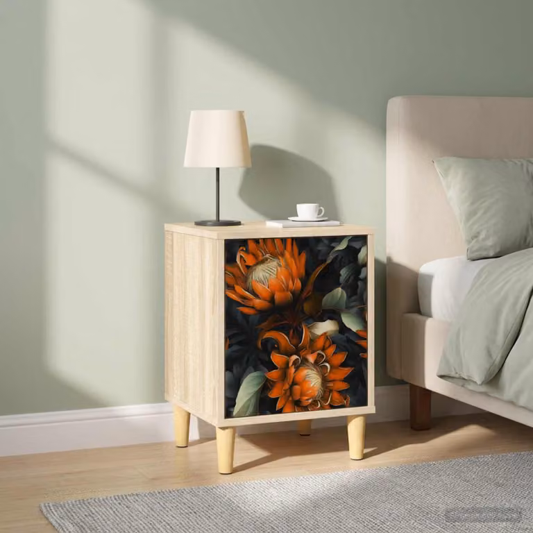 Set di 2 armadi da notte vidaXL LOCHEM in Rovere Sonoma, L 36 cm x P 33 cm x H 50 cm