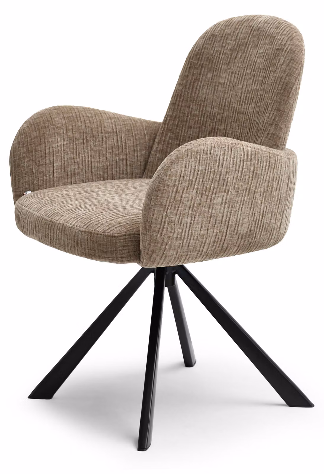 Sedia girevole imbottita ZAINAB - beige / nero