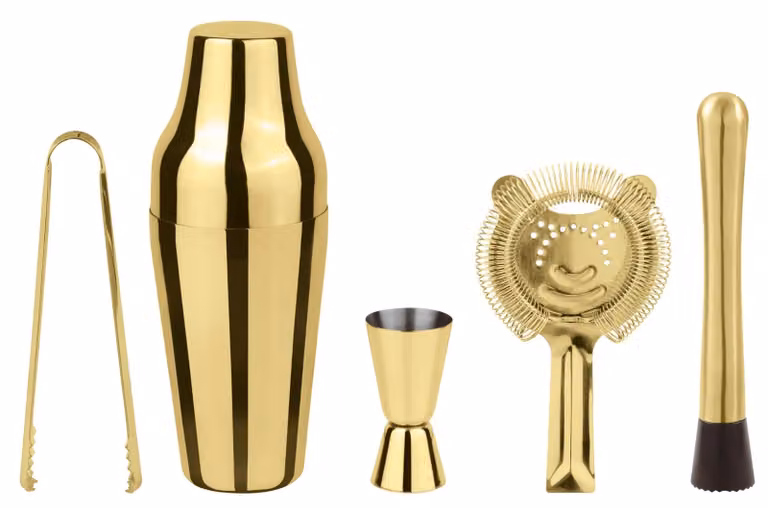Set Mixology per barman Parisian oro Paderno, 5 pezzi