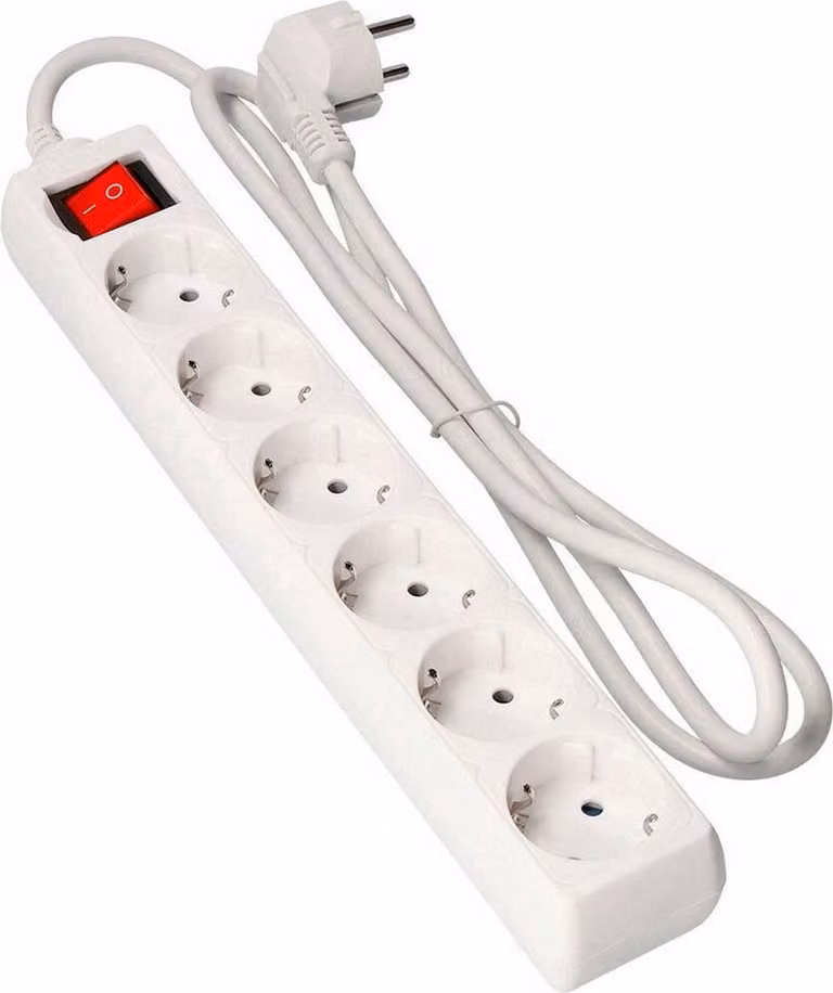 Ciabatta elettrica con 6 prese e interruttore EDM 41012 Schuko (1,5 m)