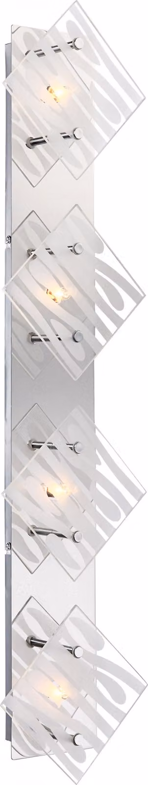 Lampada a sospensione Globo, modello Dl, metallo cromato, 4Xg9, codice prodotto 48694-4