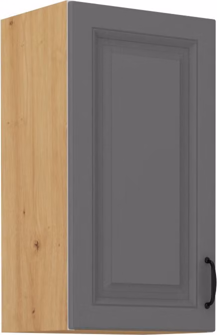 Armadietto superiore da cucina SOPHIA - larghezza 40 cm, grigio / rovere artisan