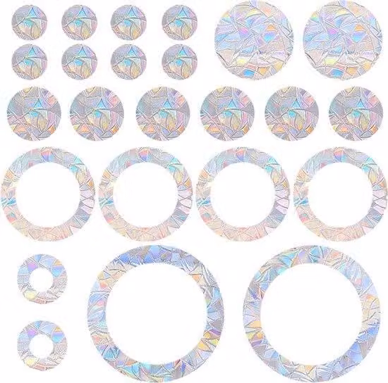 Pellicola adesiva anti-intrusione per finestre, con effetto prisma e colori arcobaleno, sicura per finestre e animali domestici