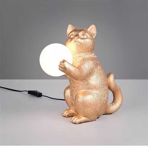Lampada da tavolo Reality GATIO dorata BHT 30x30x16 cm dorata