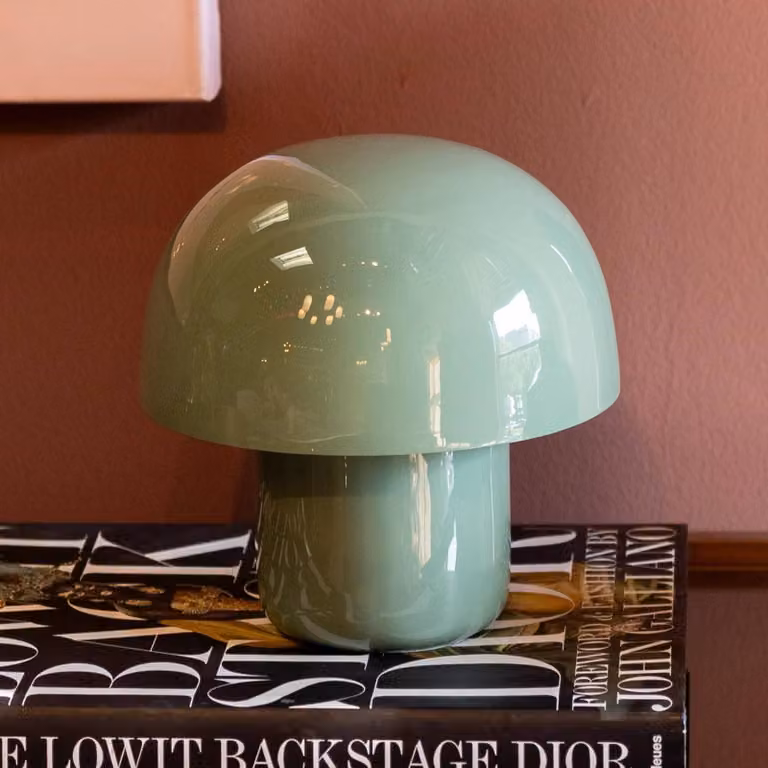 KARE Lampada da tavolo di design Mushroom, Verde, Soggiorno / Sala da pranzo, Metallo, Design, Lampada da tavolo