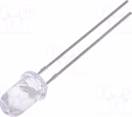 5 LED gialli, 5mm, LL-503YC2E-2BC, diodi LED a foro passante (THT), 5mm, 2900÷5000 mcd, 20 mA, 1,6÷2,4 V, 15°