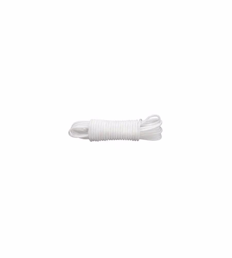 Cavo in plastica bianca Diam. 5 mm. per stendibiancheria 15 mt.