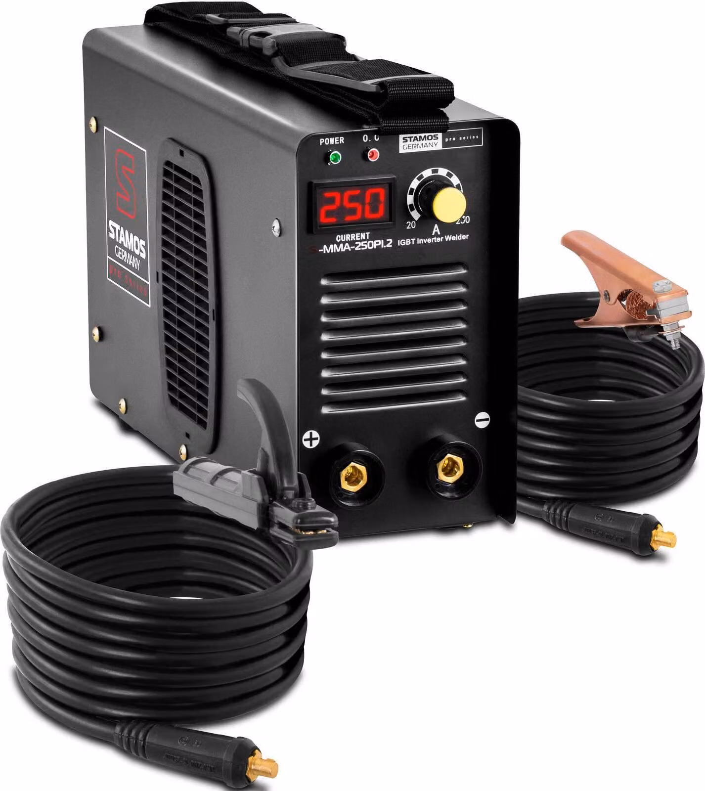 Expondo Stamos Pro Series Saldatrice ad elettrodi - 250 A - Cavo da 8 metri - Hot Start - PRO