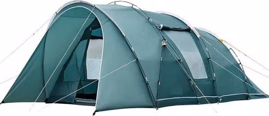 Grande tenda familiare impermeabile per 5-6 persone con 2 compartimenti notte
