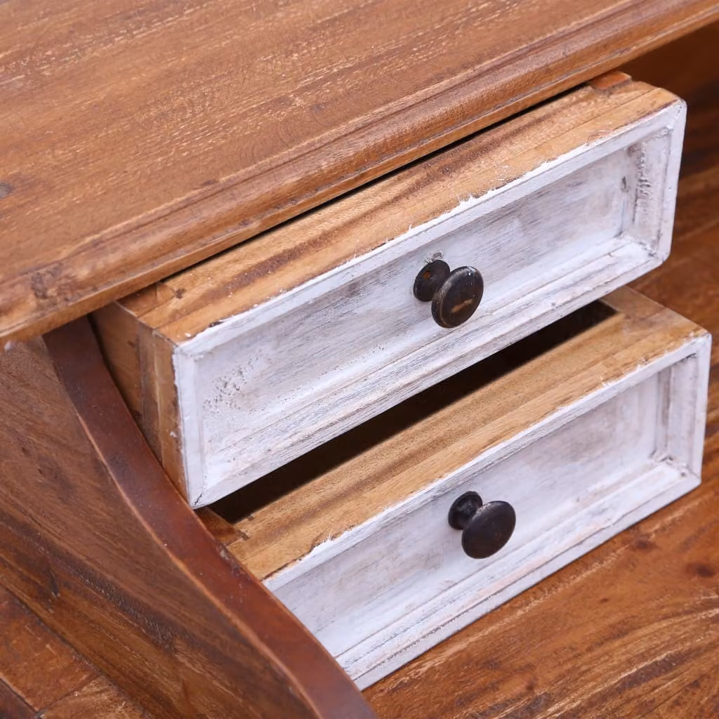 Scrivania con cassetti 90x50x101 cm in legno massiccio di recupero