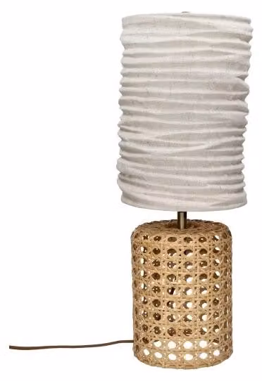 Lampada da tavolo Pomax Maestro, colore naturale, diametro 20 cm, altezza 54,5 cm