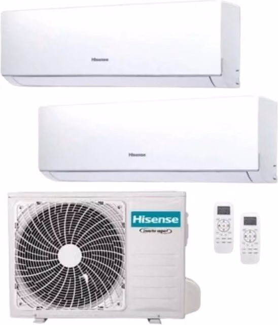 Climatizzatore Hisense Trial Split Inverter 7000+7000+7000 BTU con Pompa di Calore Classe A++/A+ Gas R32, Colore Bianco, con WiFi e Controllo via App