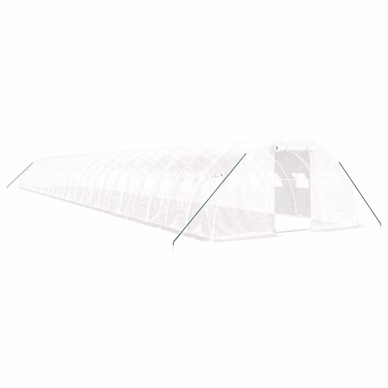 Serra con Telaio in Acciaio Bianco 96 m² 24x4x2 m