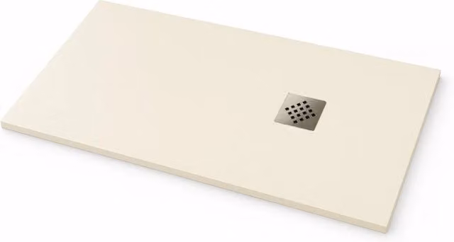 Piatto doccia Ardesia extra piatto 100X210 cm colore Crema RAL 1013 griglia in Acciaio