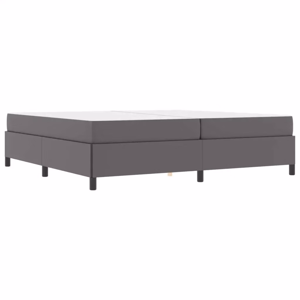 Letto moderno vidaXL con materasso e struttura imbottita in tessuto grigio L: 200 cm, P: 200 cm, H: 280 cm – 2