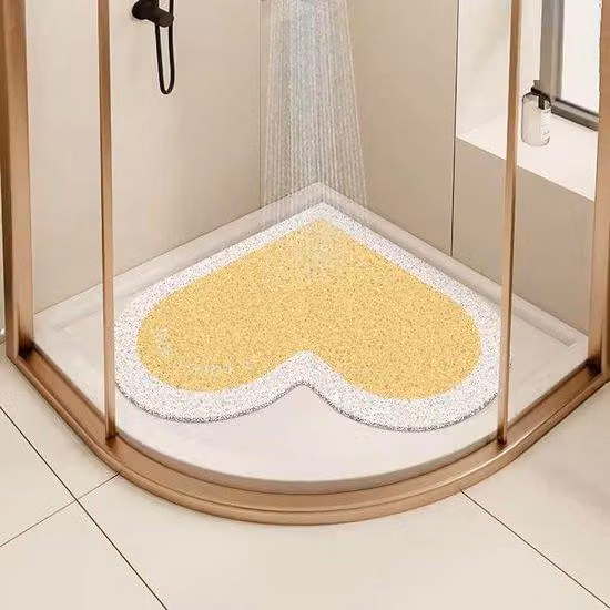Tappetino antiscivolo 60 x 60 cm, tappetino da bagno in PVC con funzione massaggiante, ad asciugatura rapida, per doccia, vasca da bagno e ambienti umidi