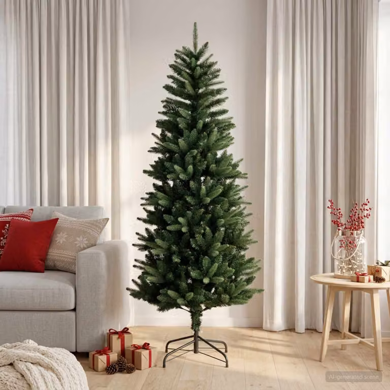 vidaXL Artificial Hinged Christmas Tree 120 cm PE e PVC Verde