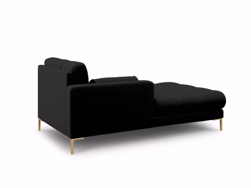 Chaise longue sinistra Bali Cosmopolitan Design in tessuto nero L/P/H: 164 x 102 x 75 cm – 2