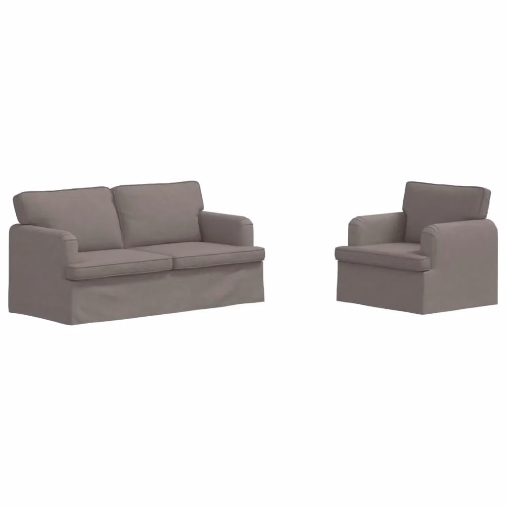 Set di 2 divani Talpa vidaXL in tessuto moderno con coperture rimovibili L/P/H: 162 x 80 x 85 cm – 2