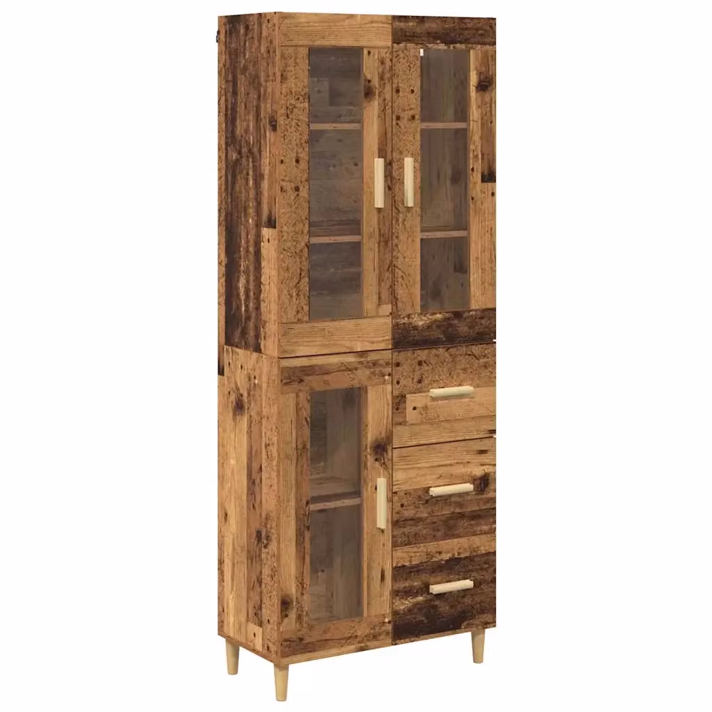 Credenza moderna vidaXL in legno ingegnerizzato marrone con ante a battente e ripiani interni L: 69,5 cm, P: 34 cm, H: 180 cm – 2