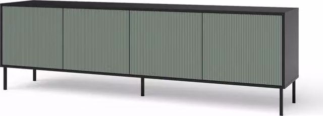 Buffet 4 ante BUDAPEST-S nero/verde salvia