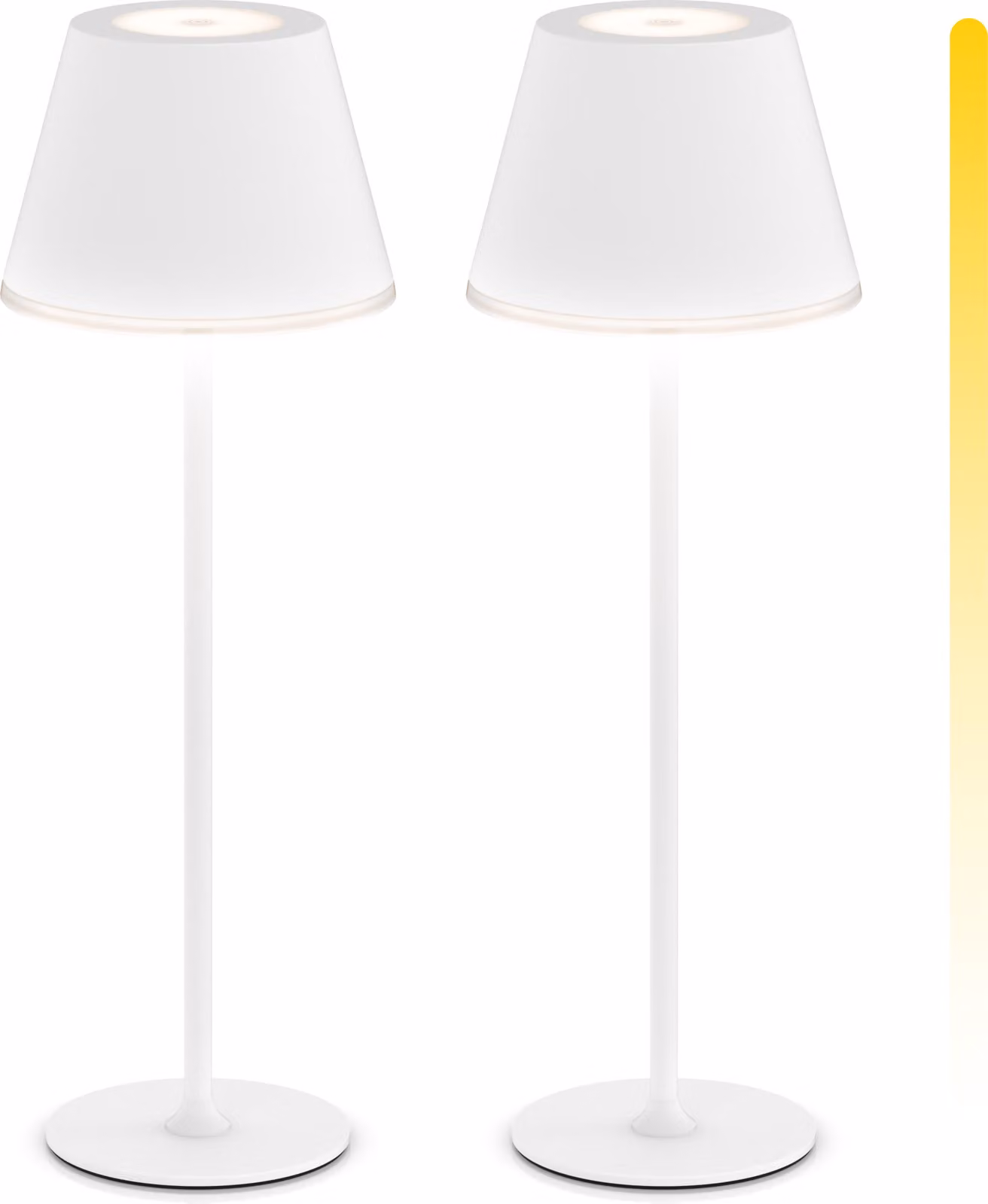 Set di lampade da tavolo LED Brandson, lampada da tavolo, lampada da comodino, lampada da scrivania, lampada da lettura, dimmerabile, touch, batteria ricaricabile, lampada da tavolo wireless ricaricabile via usb, bianco caldo, bianco neutro, bianco freddo