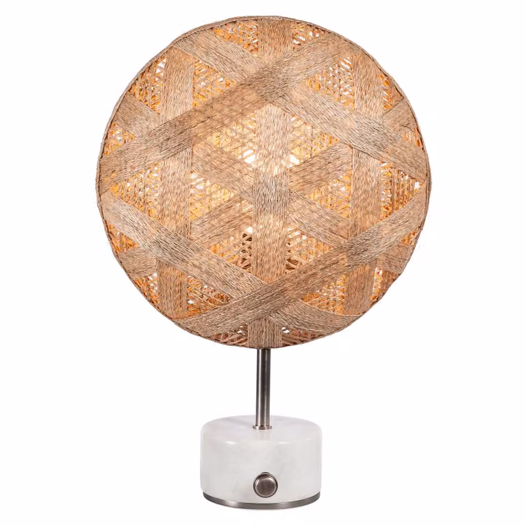 Forestier Lampada da tavolo di design Chanpen S, dimmerabile, Crema / Ambra, Soggiorno / Sala da pranzo, Design, Lampada da tavolo