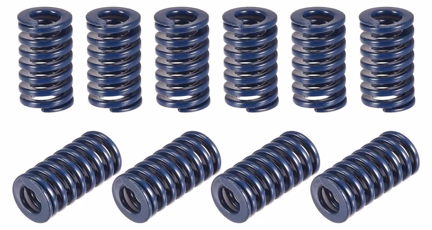 Molle a compression, 8x15 mm, 10 pezzi, colore blu, per carichi leggeri