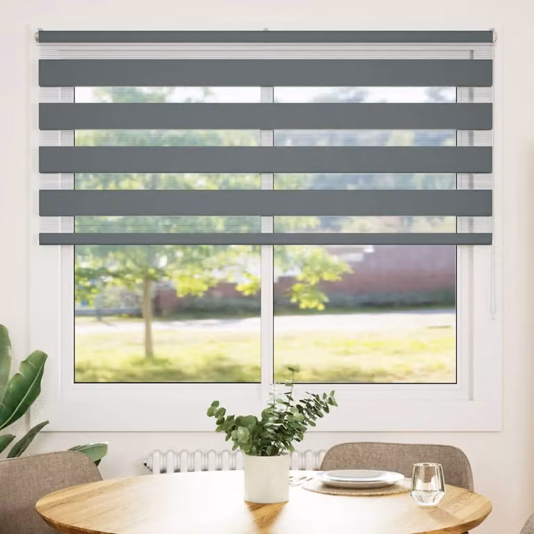 vidaXL Tenda a Rullo Zebra Larghezza Tessuto 160,9 cm Poliestere
