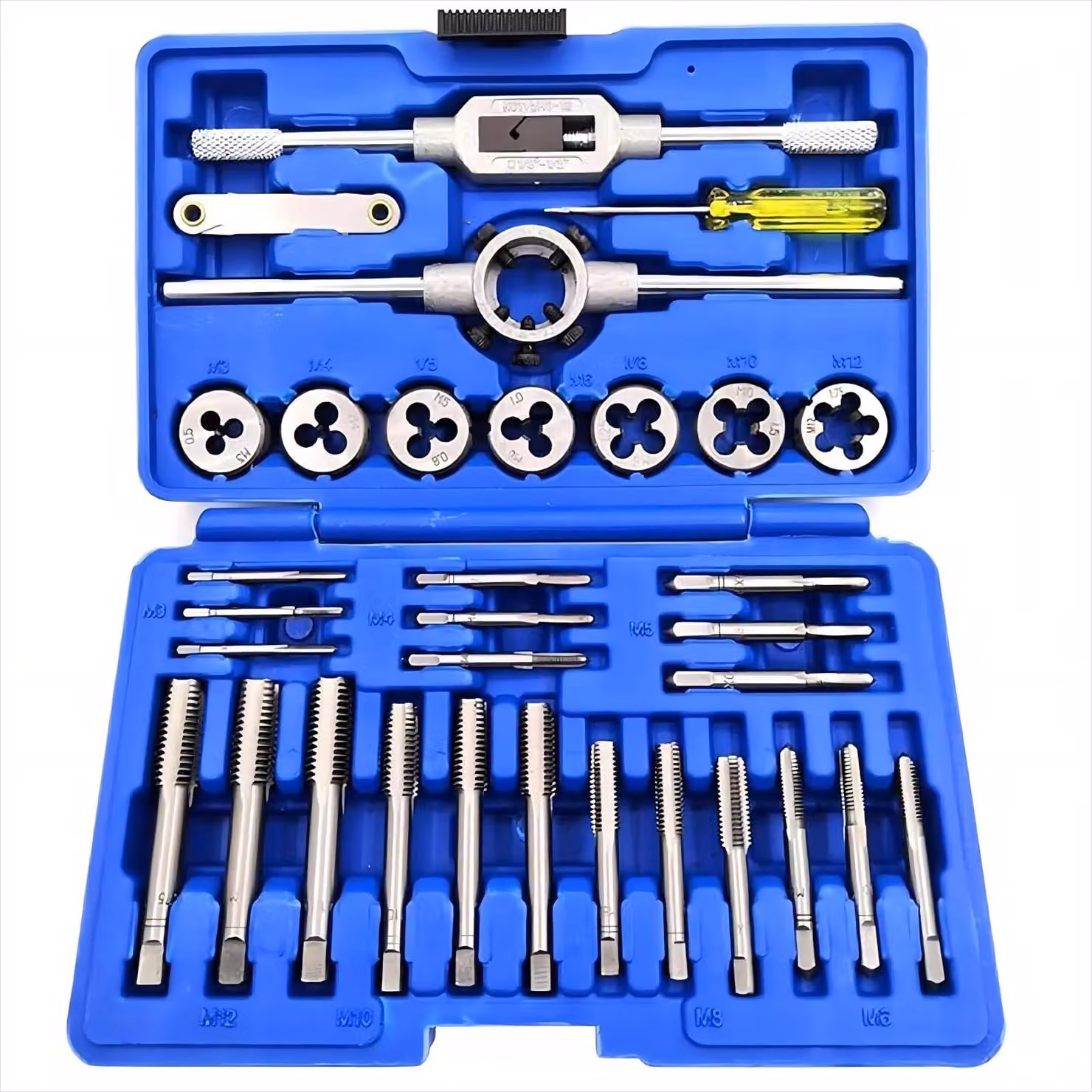 SolidKeus - Set di 20 pezzi per la lavorazione di filettature, adatto per filettature da M3 a M12