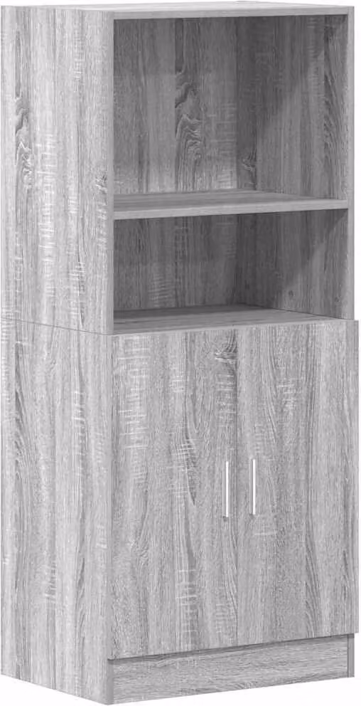Armadietto Cucina Grigio Sonoma 57x41,5x131,5 cm in Truciolato